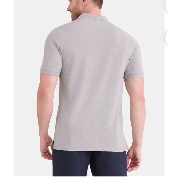 George Men's 3XL Grey Heather Short Sleeve Collared Jersey Pique Polo Shirt - Picture 5 of 12